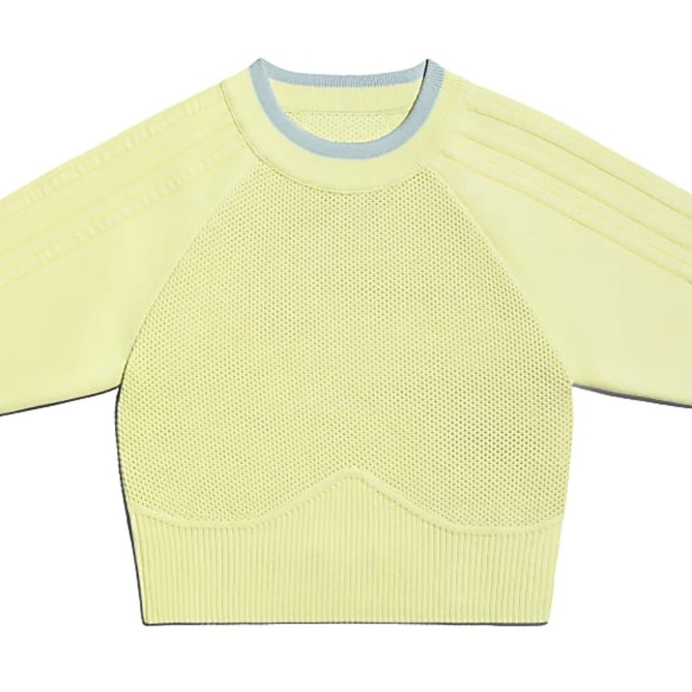 adidas Ivy Park Knit Crop Top (Plus Size) Yellow T